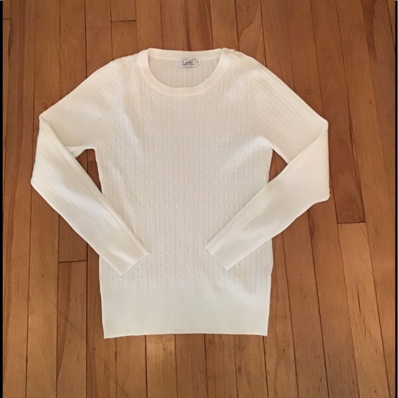 Cielo Sweaters - Ceilo white fitted sweater